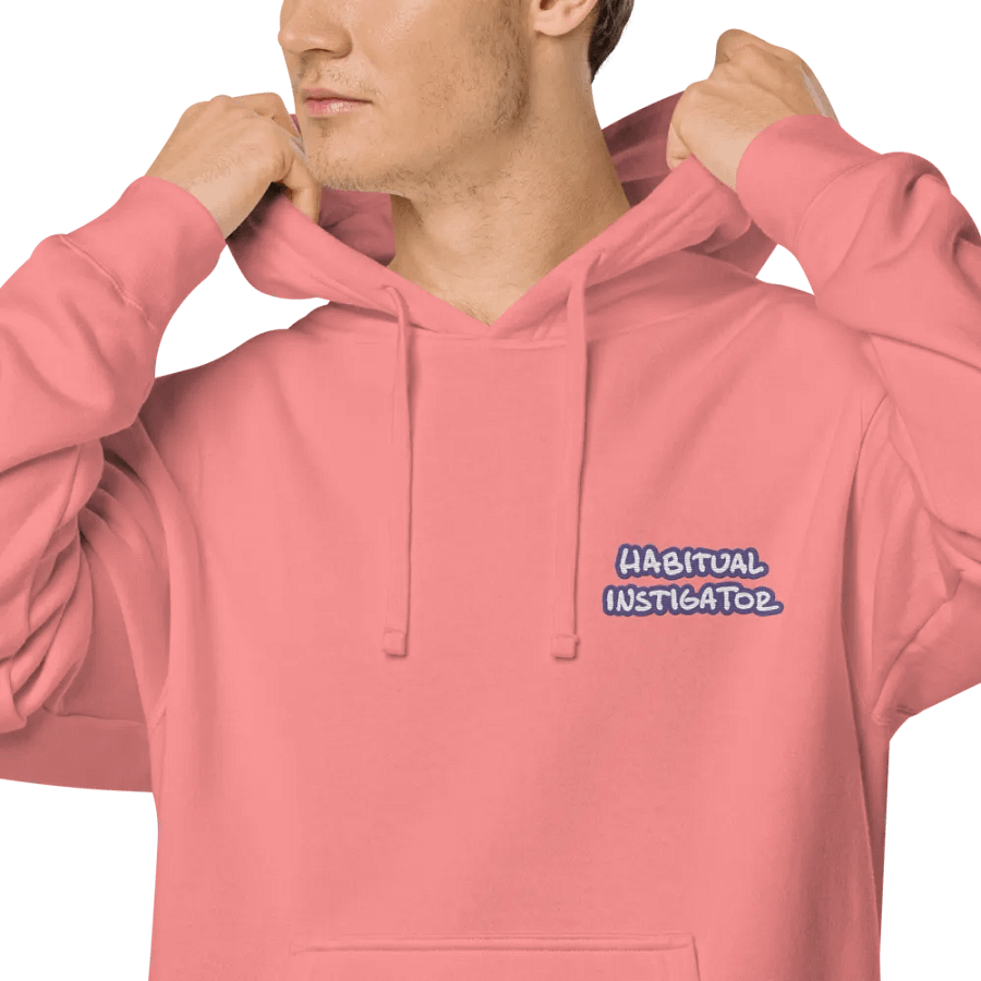 Habitual Instigator (L.C. purple bubble design 2) embroidered pigment hoodie product image (7)