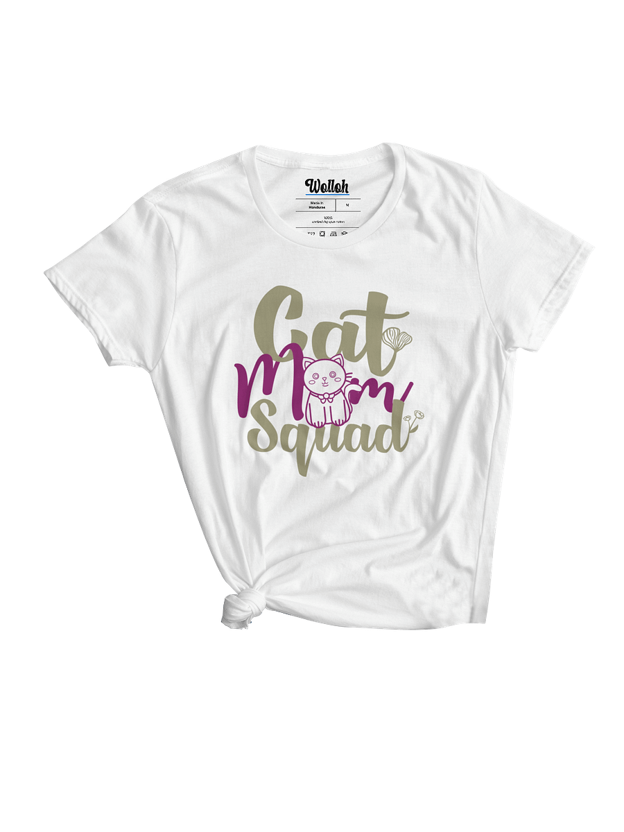 Cat Mom Squad Women's White T-Shirt – Perfect Gift for Cat Lovers product image (1)