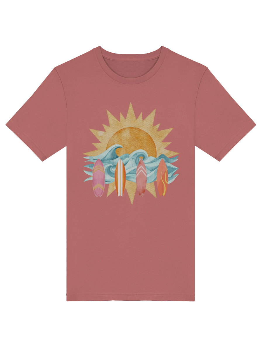 Retro Sun & Surfboards – Vintage Ocean Waves Summer Design Tee product image (89)
