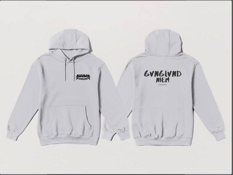 Gvnglvnd block hoodie (gray colorway product image (1)