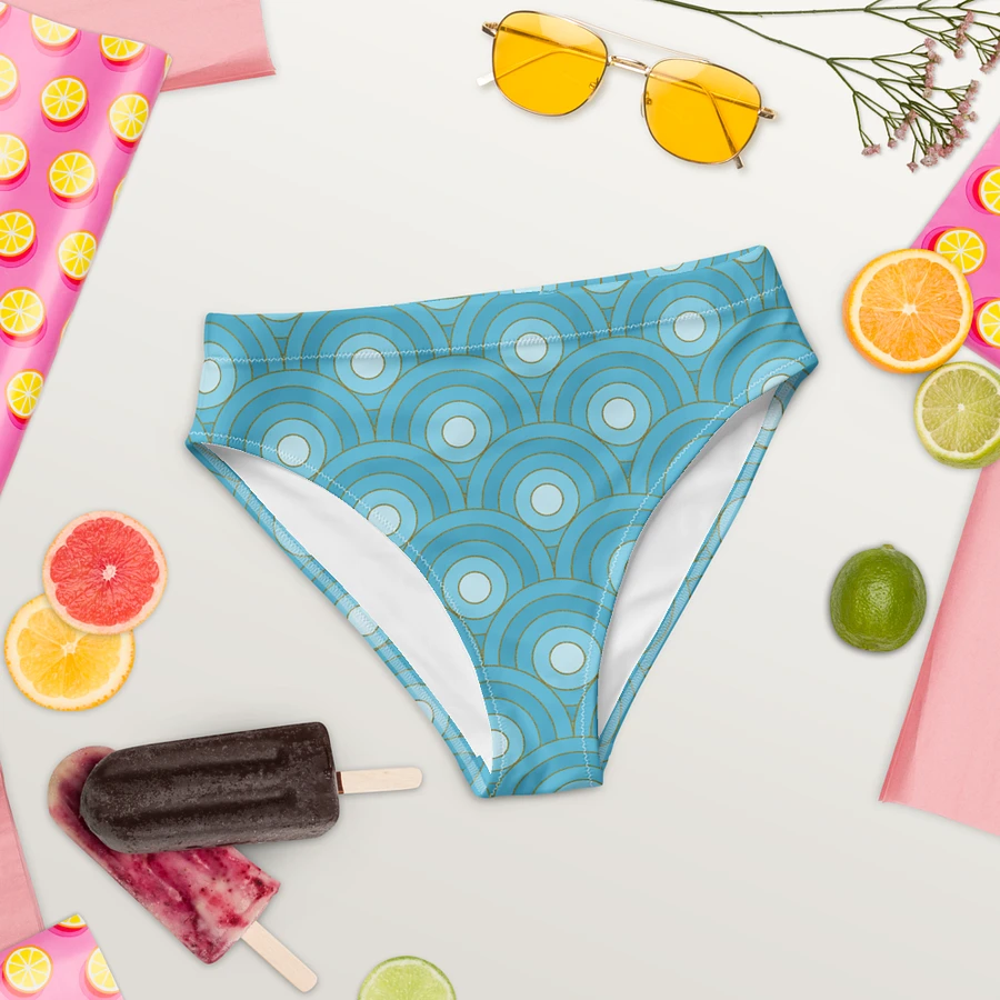 Beautiful Retro Bullseye Pattern High Waisted Bikini Bottom product image (8)