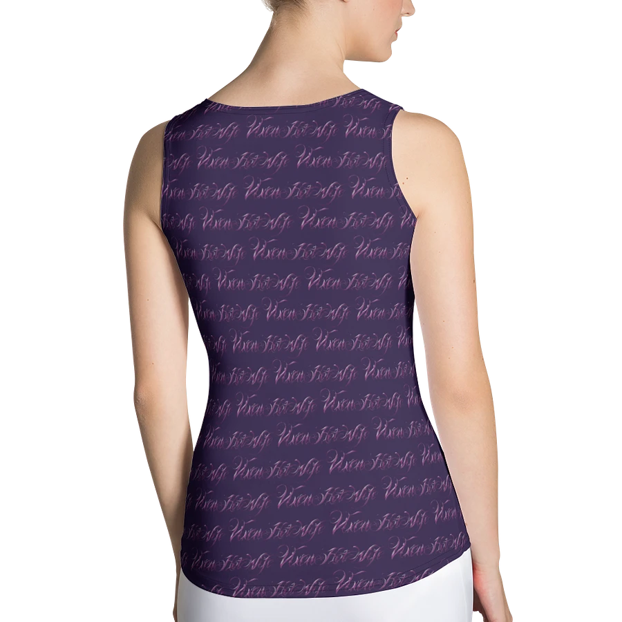 Purple Passion Vixen Hotwife Print Fitted Tank Top product image (2)