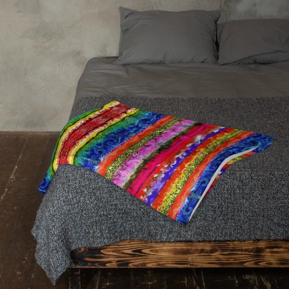 Boho colorful Stripes - Throw Blanket product image (4)