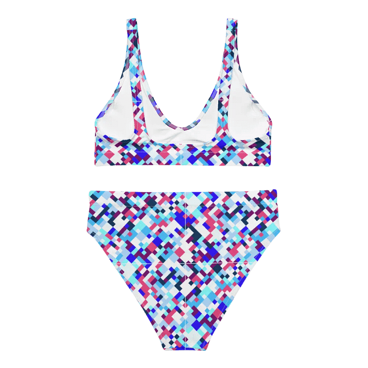 Colorful Mosaic Pattern Design High Waisted Bikini - v1 product image (2)