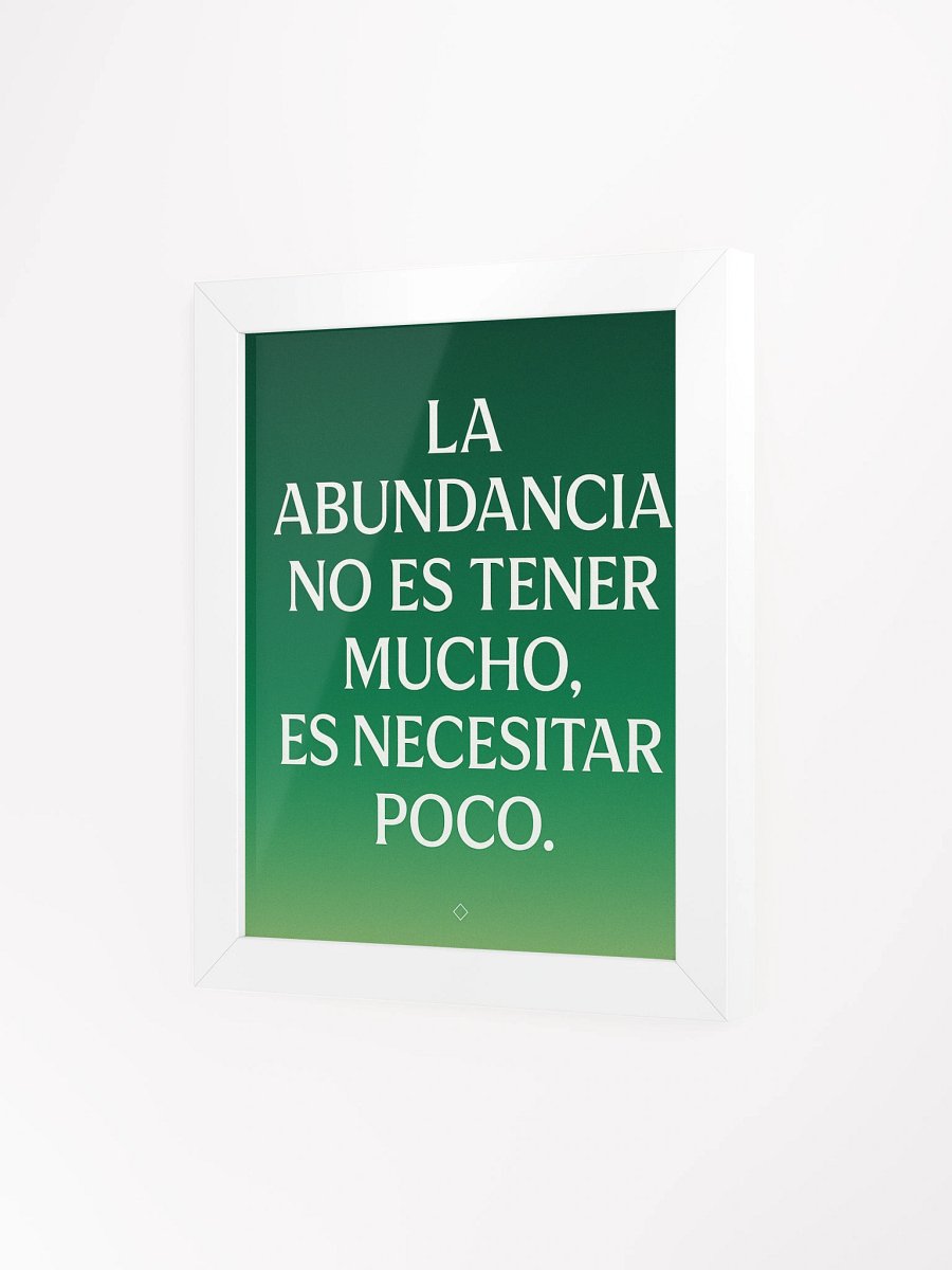 Póster ultra-premium sobre abundancia y minimalismo con gradiente verde-dorado product image (17)