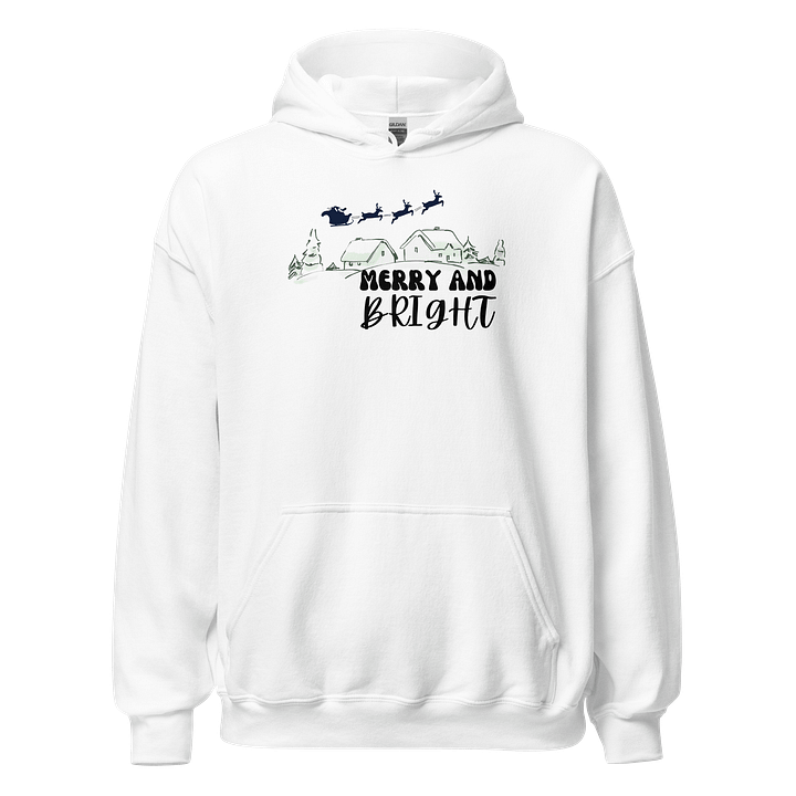 Merry and Bright Snowy Sleigh Ride Hoodie, Perfect for Holidays and Winter product image (1)