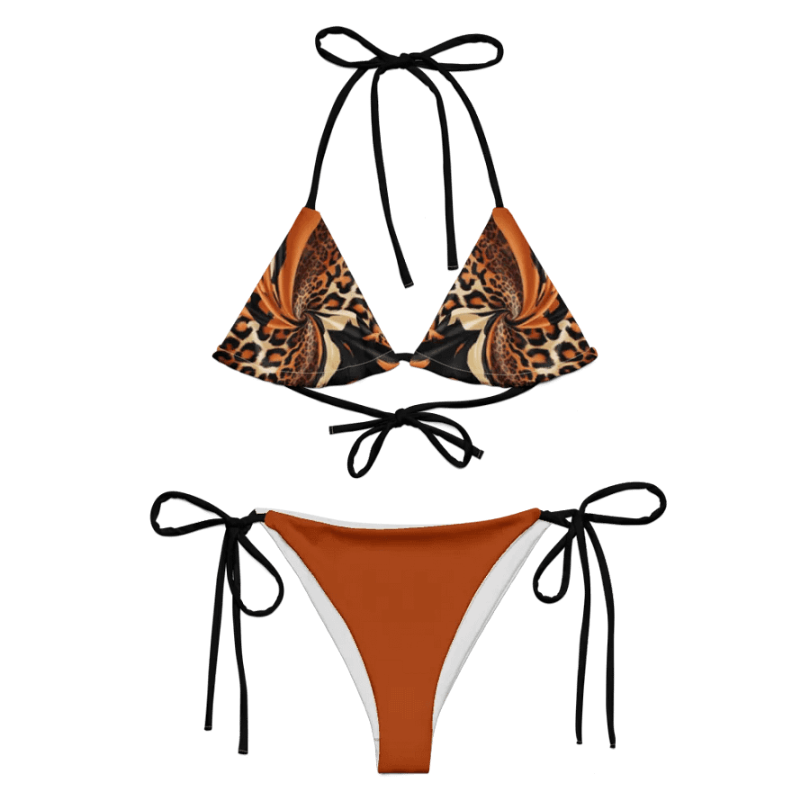 Leopard Print Low Rise Cheeky String Bikini product image (8)