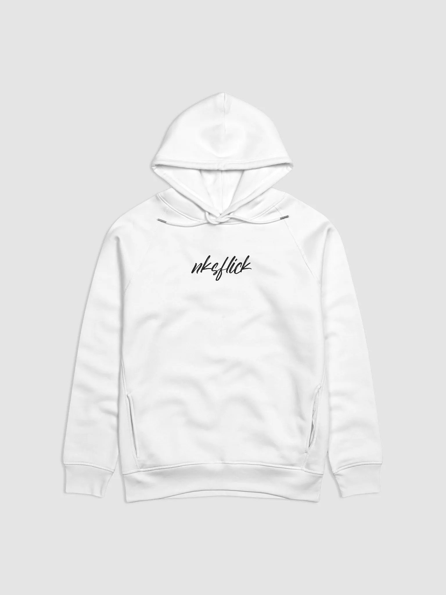 nksflick signature white hoodie product image (1)