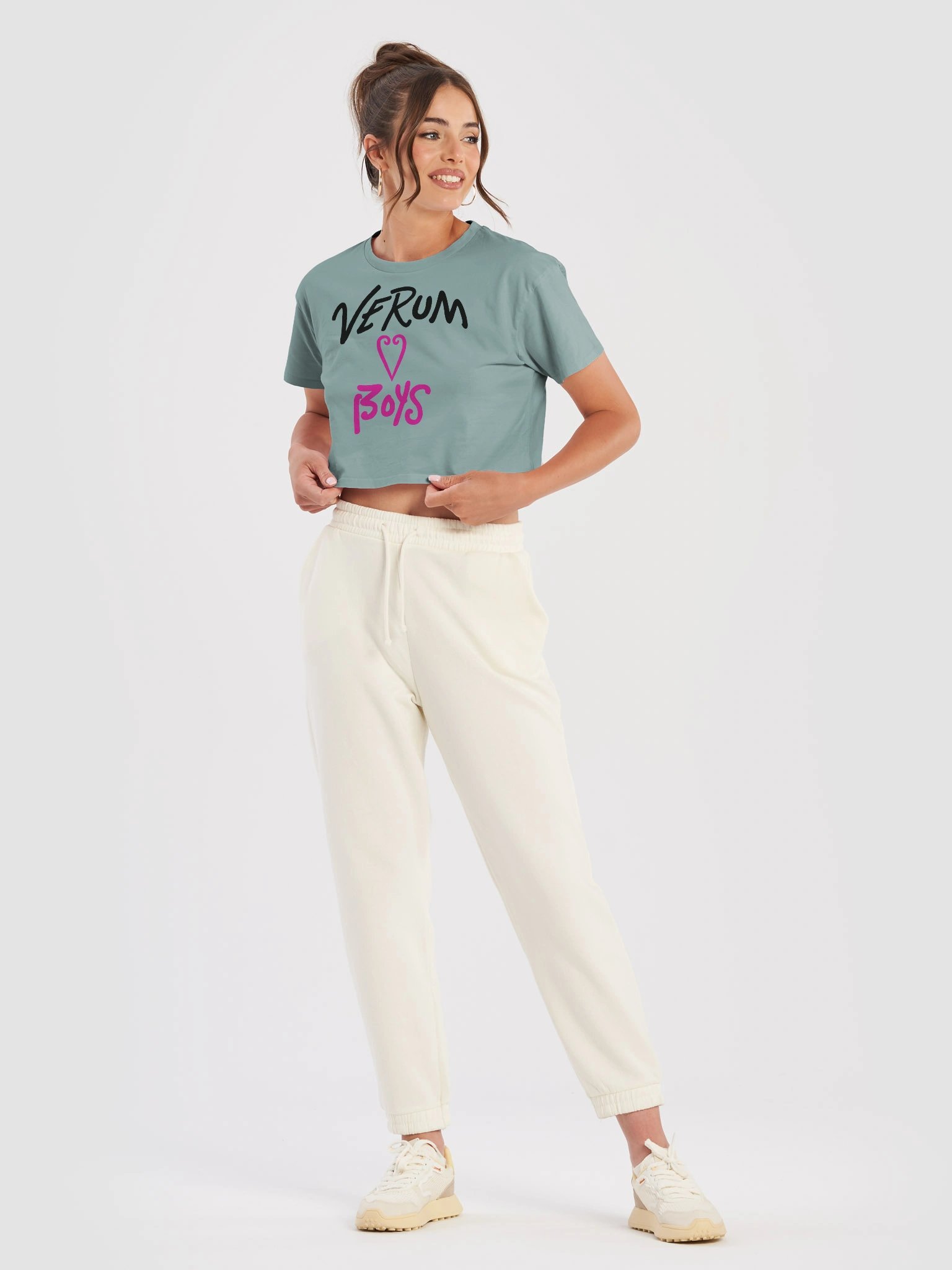 Verum Boys Crop Top - Black/Pink product image (39)