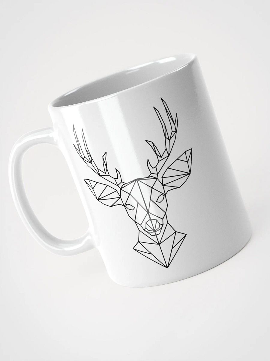 11oz Fractal Deer Emblem Mug - White product image (3)