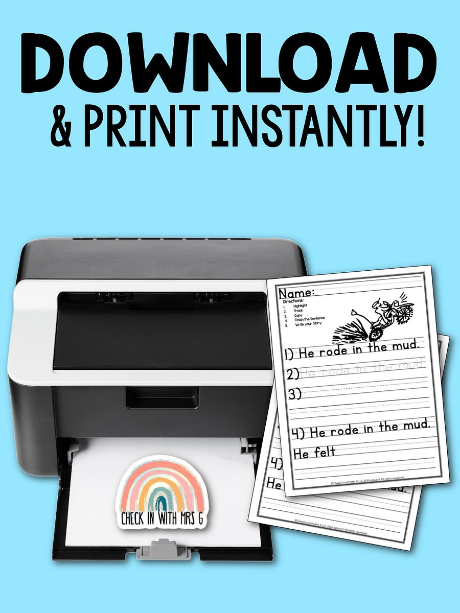 Writing Sentence Workbook Grades 1&2- Instant Download product image (4)