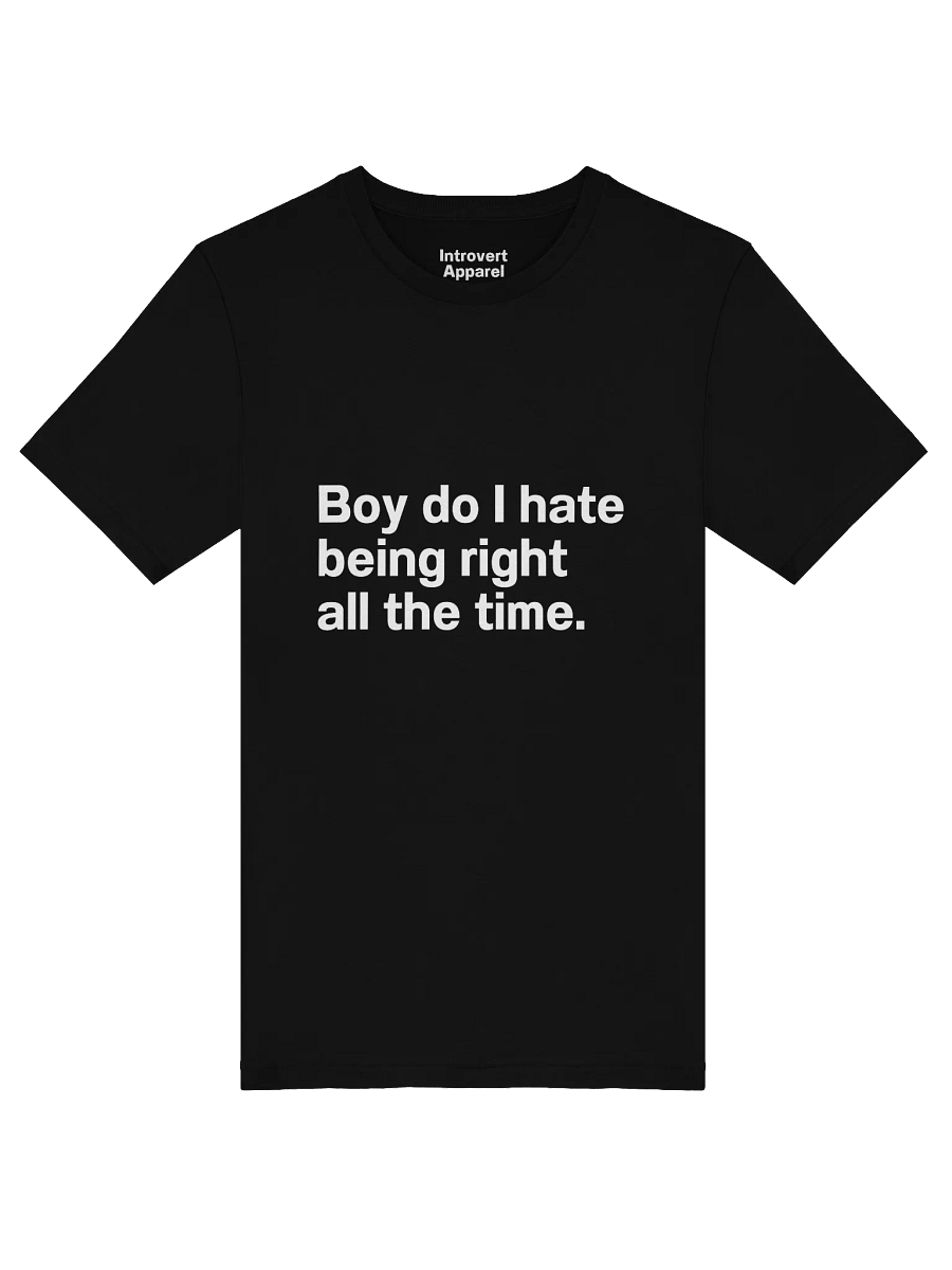 Boy do I hate being right all the time. Unisex T-Shirt product image (52)