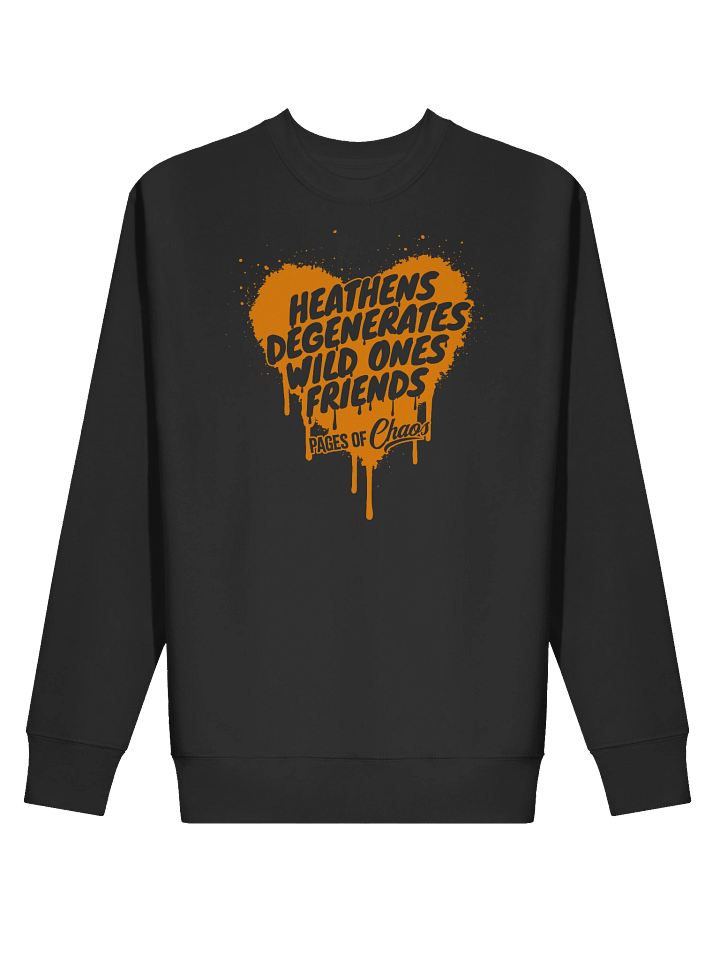 Heathens, Degenerates, Wild Ones, and Friends Sweatshirt - Orange product image (2)