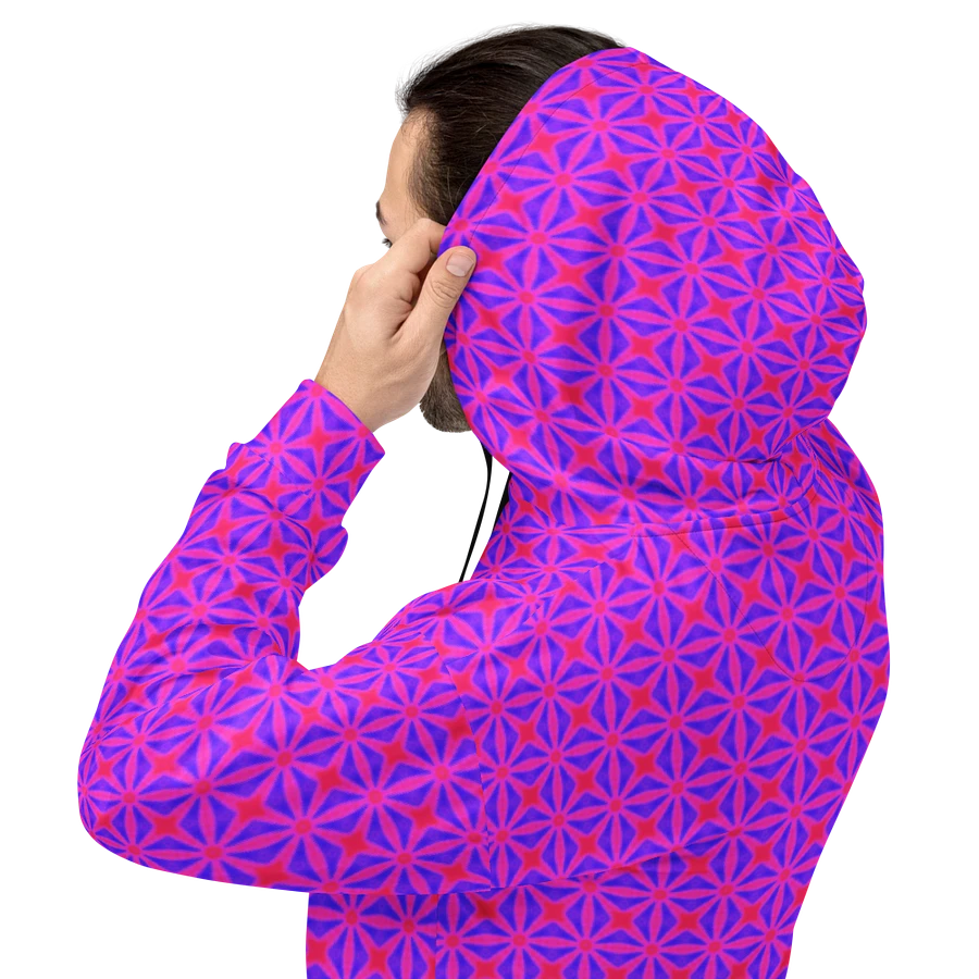 Abstract Vivid Pink and Purple Repeating Pattern Unisex All Over Print Hoodie! product image (6)