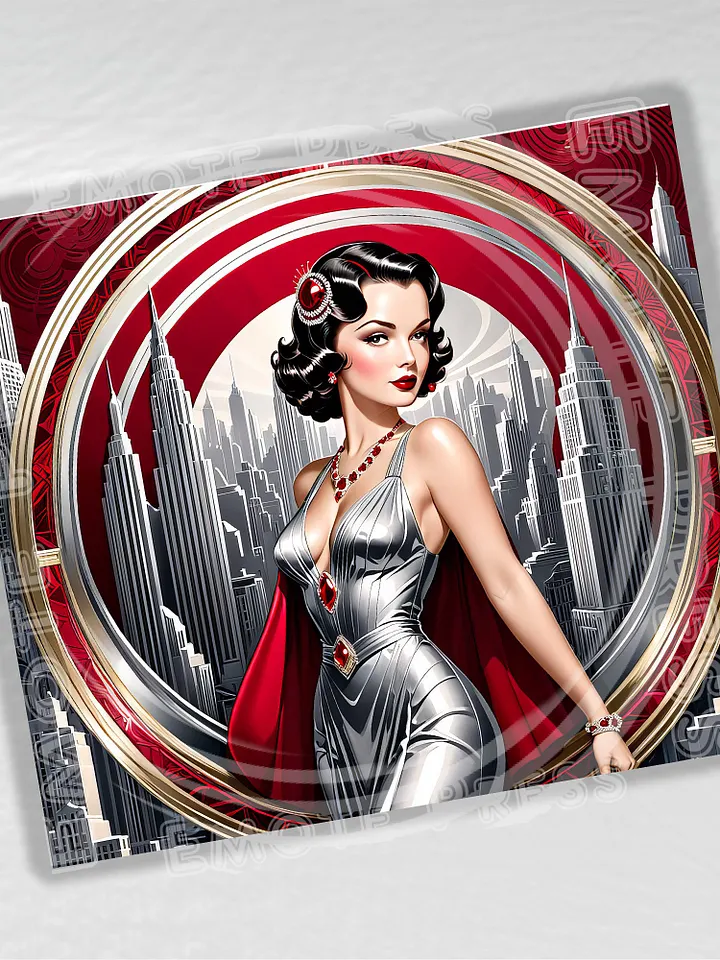 Art Deco Flapper Girl 20 oz Stainless Steel Tumbler - v5 product image (2)