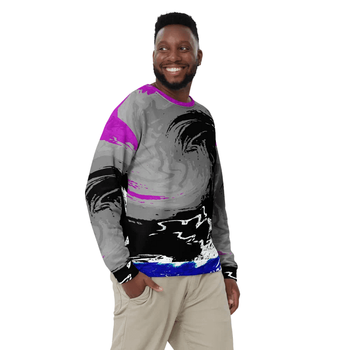 Abstract Vivid Swirling Melting Forest Unisex Sweatshirt product image (2)
