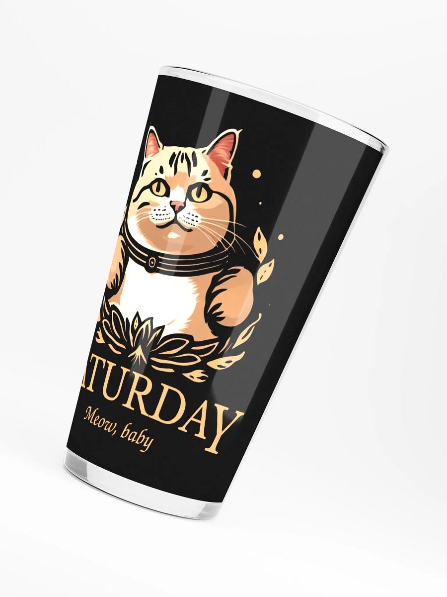Caturday Pint Glass - Big Orange Kitty - Stable Diffusion product image (6)