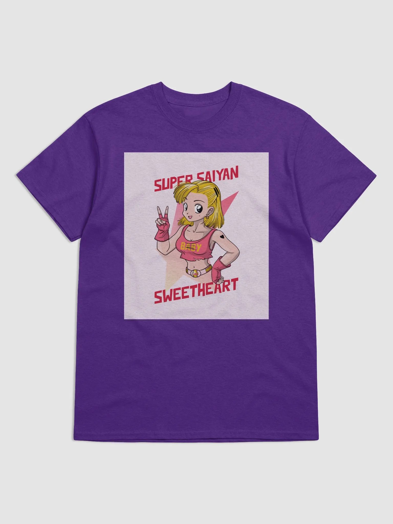 "Super Saiyan Sweetheart" Gildan Heavyweight T-Shirt - Fun & Playful Anime Style product image (1)