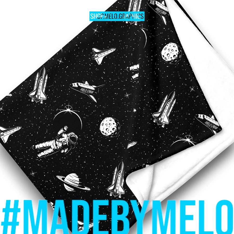 Spaced Out B&W - Blanket | #MadeByMELO product image (2)