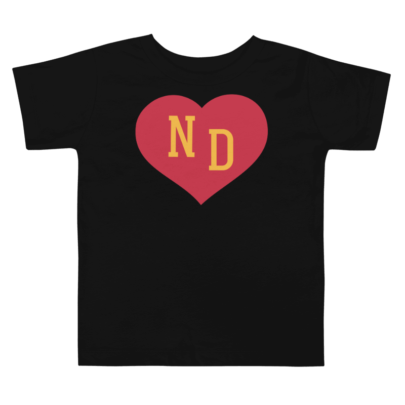 ND Heart Red Unisex Toddler T-shirt product image (1)