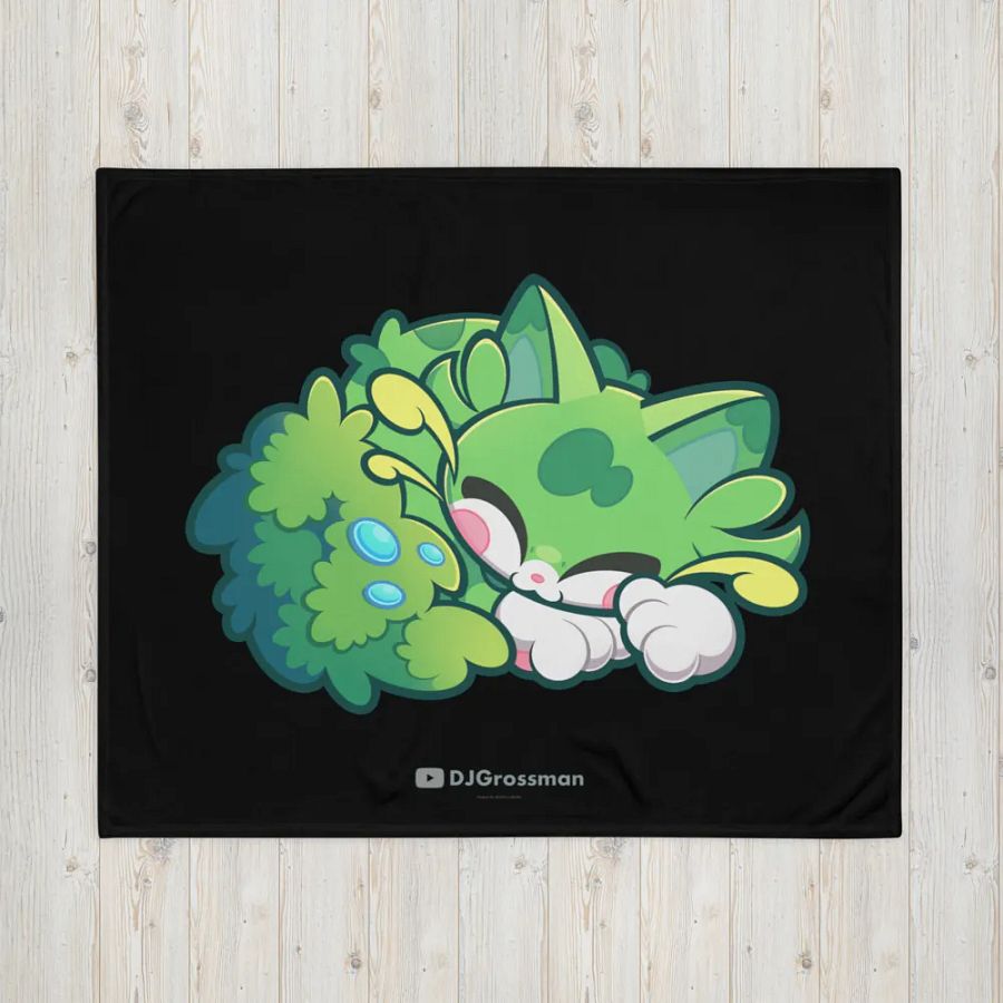 Sleeping Chloe • Throw Blanket (Black) product image (5)