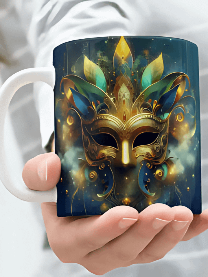 Lady Mardi Gras Mug Wrap – 11oz & 15oz Sublimation PNG Design – Stylish Carnival Woman in Vibrant Colors – Perfect for Coffee & Tea Lovers – Instant Digital Download – High-Resolution 300 DPI product image (1)