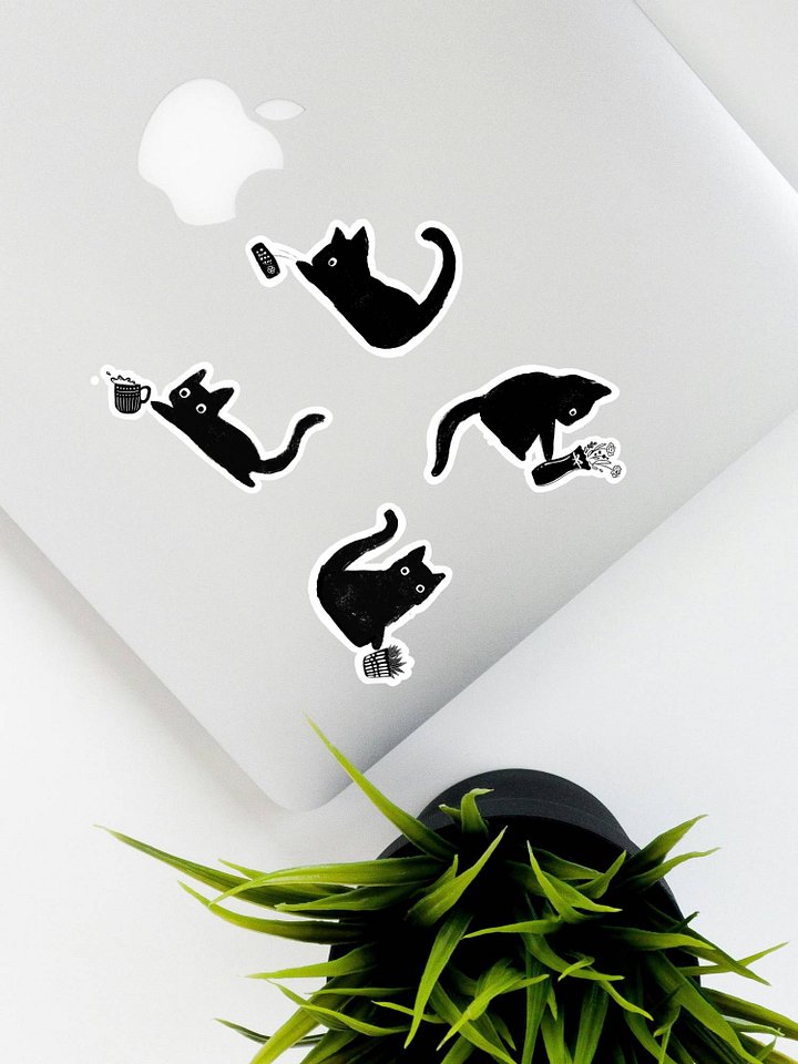 Bad Cats Knocking Stuff Over Stickers product image (1)