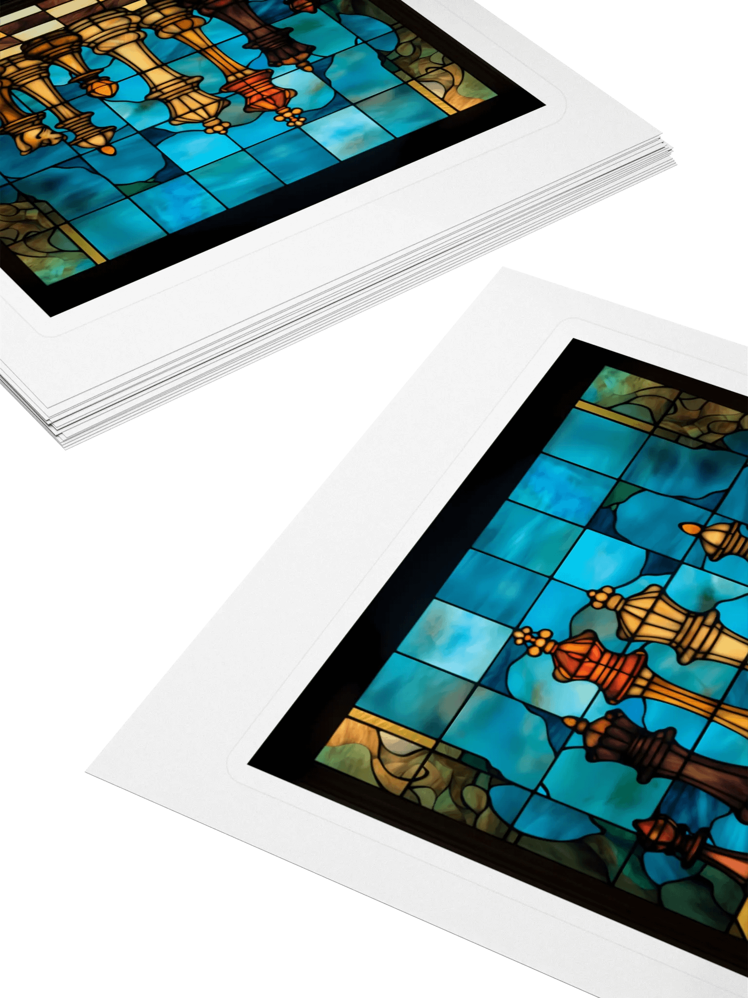 Royal Chess Stained Glass Kiss Cut Stickers product image (4)