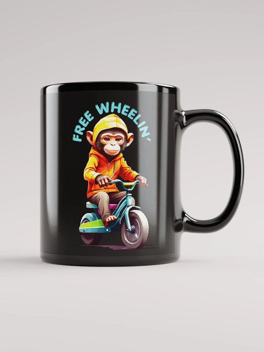 Novelty Graphic | Black Coffee Mug | Free Wheelin' product image (2)
