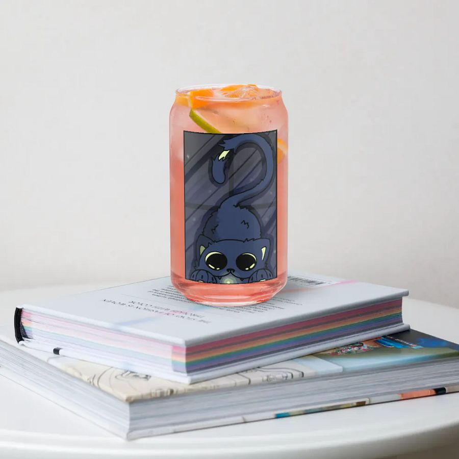 Whimsical Cat-Inspired Can-Shaped Glass product image (34)
