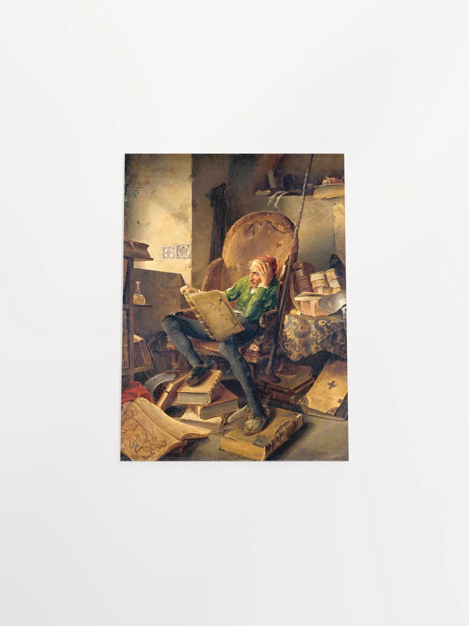 ''Don Quichotte Reading in his Armchair'' by Adolf Schrödter Poster product image (4)