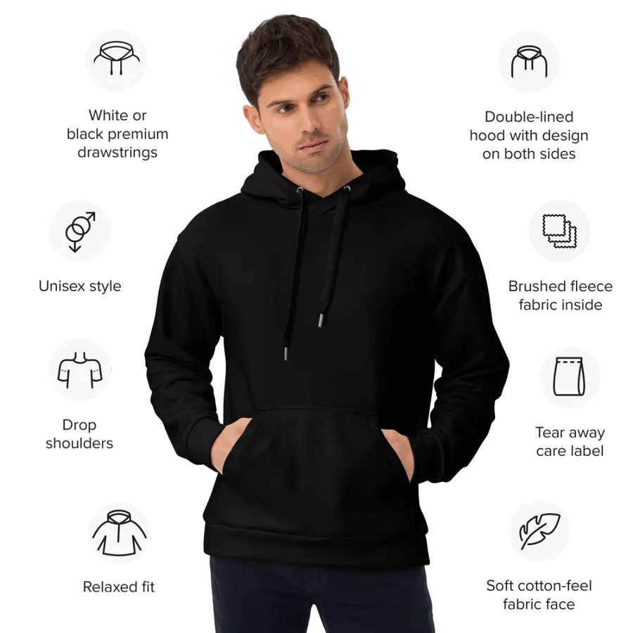 Black Recycled Unisex Hoodie product image (3)