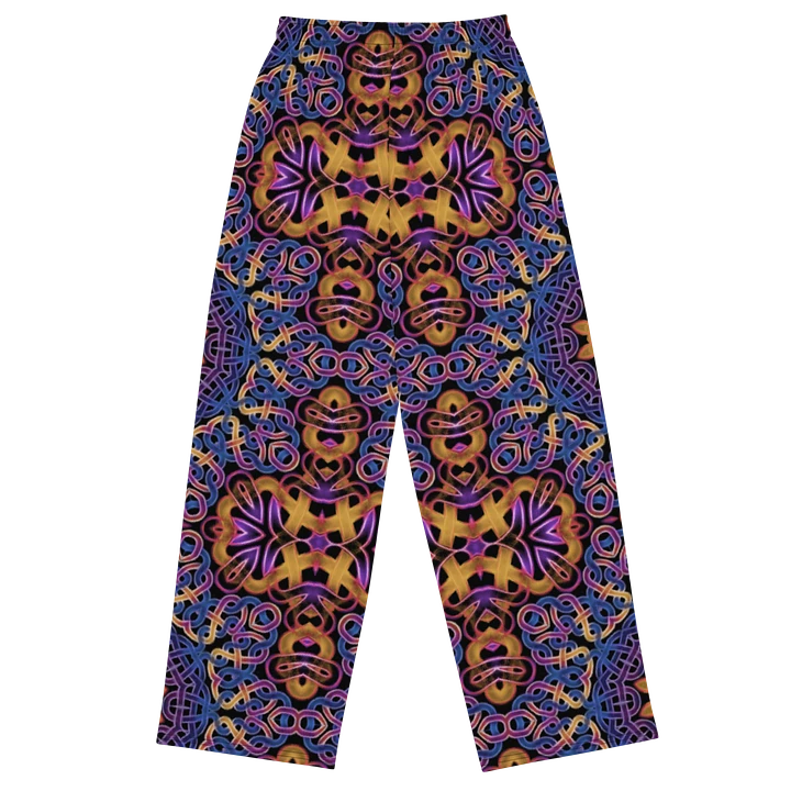 Blue Gold Celtic Kaleidoscope Wideleg Pants product image (1)