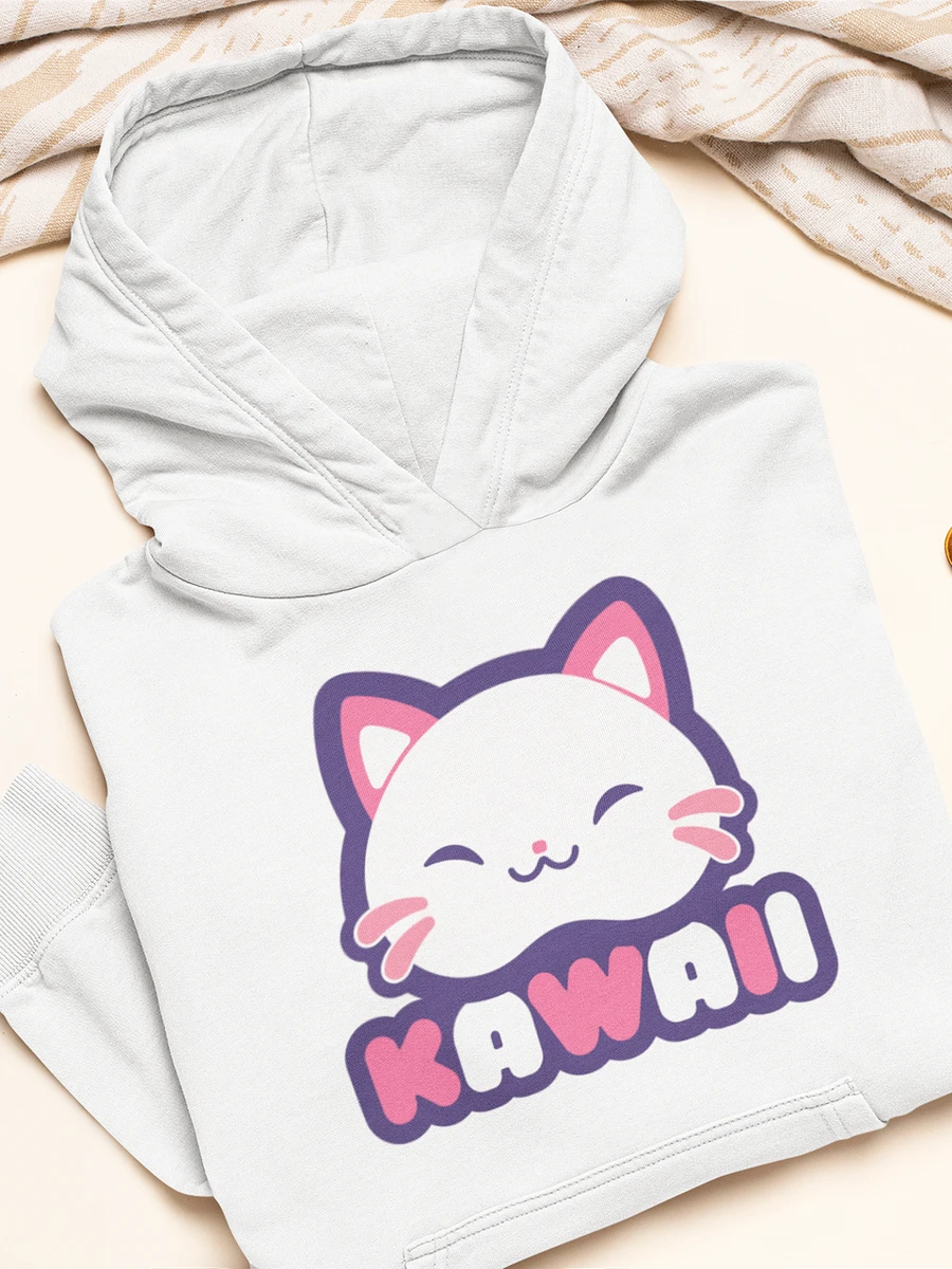 Kawaii Cat White Hoodie product image (4)