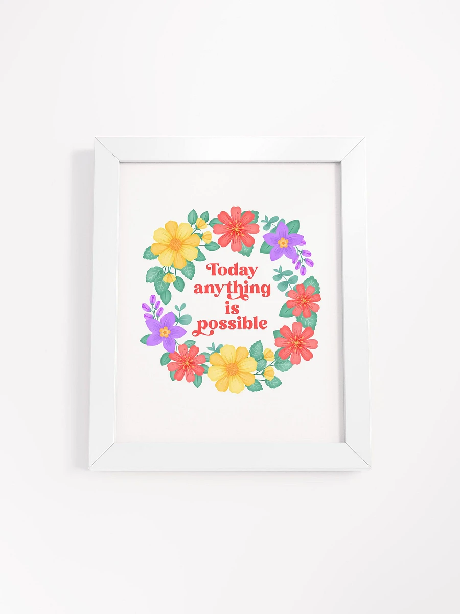 Today anything is possible - Motivational Wall Art White product image (4)