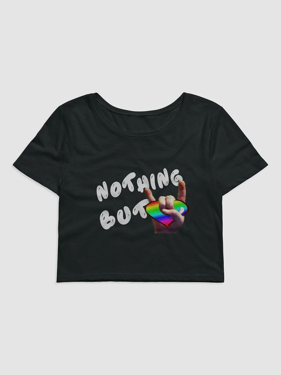 Nothing But Love - Pride Edition - White Text - Women's Crop Tee product image (1)