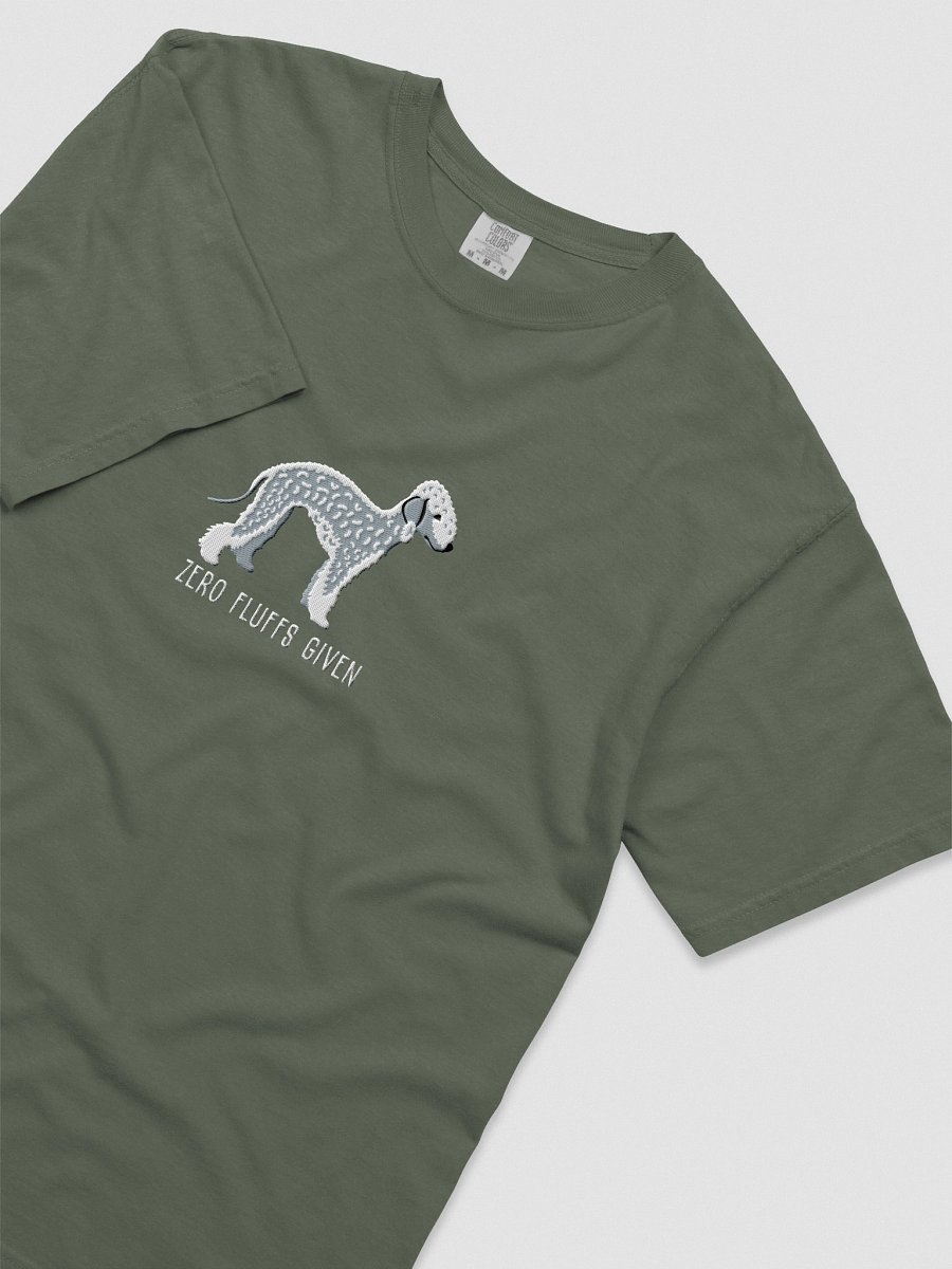 Zero Fluffs Given T-Shirt(Embroidered) of a Bedlington Terrier(Blue) product image (35)