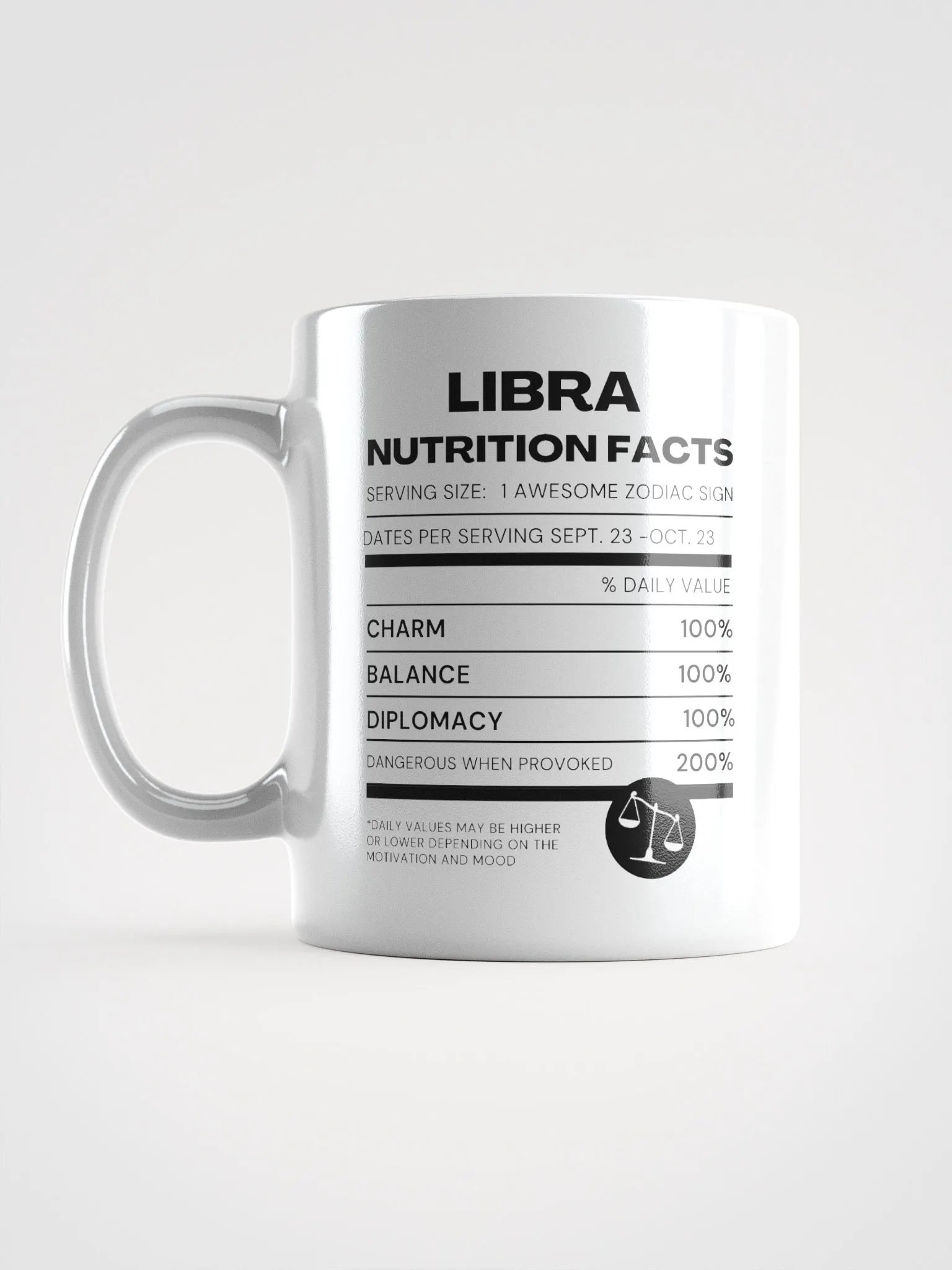 Libra Nutrition Facts Mug product image (7)