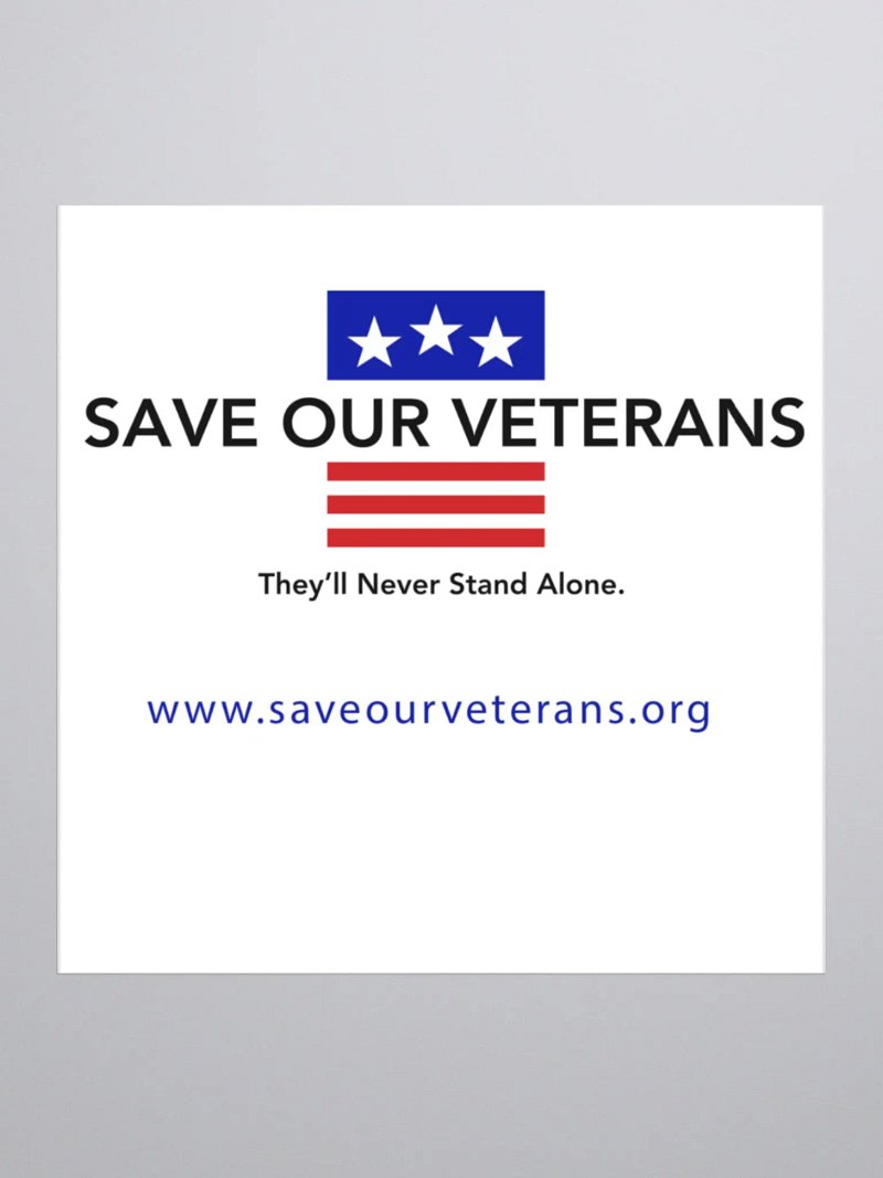 Save Our Veterans Kiss Cut Stickers