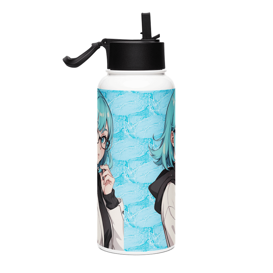 (Aqua WAIFU) K Stainless Steel Water Bottle with a Straw Lid product image (4)