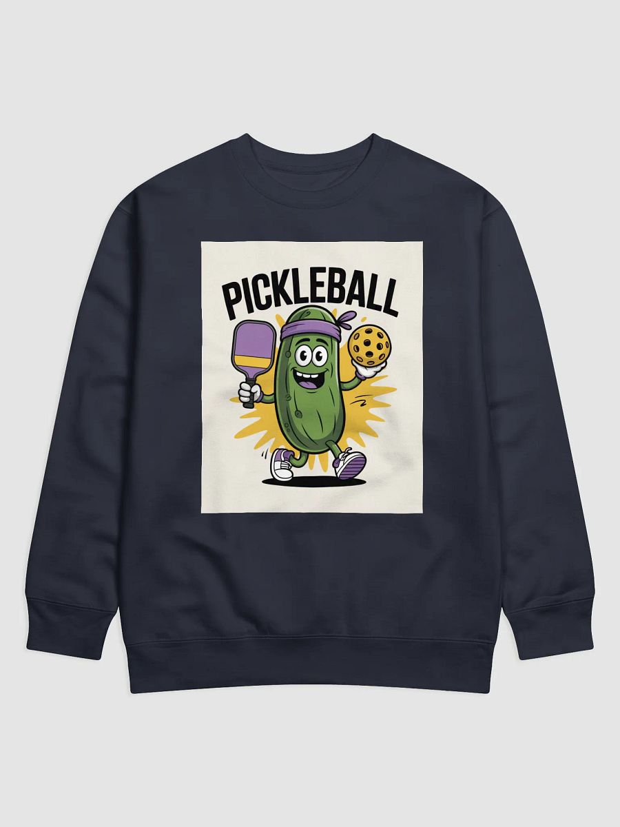 "Pickleball Power" Funny Cartoon Pickle Sweatshirt product image (1)