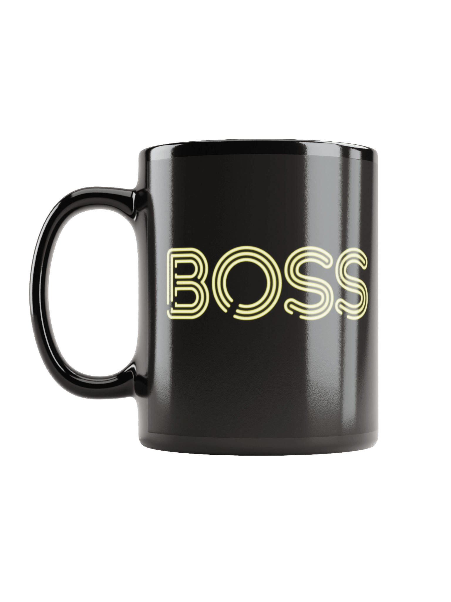 BOSS Neon Text Print Black Coffee Mug product image (2)