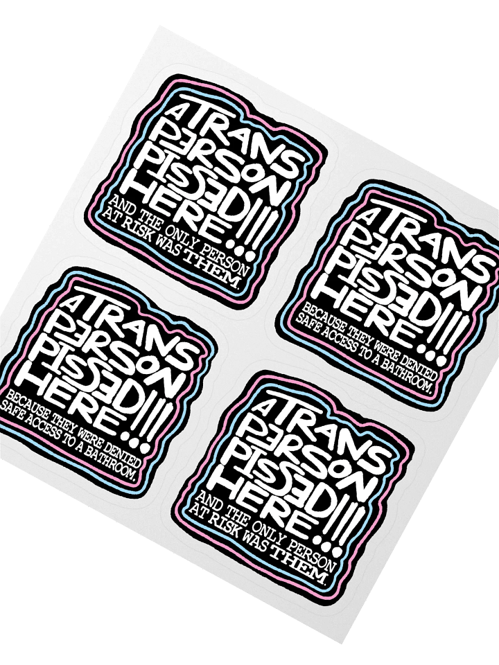 A TRANS PERSON PEED HERE! Sticker Set product image (2)