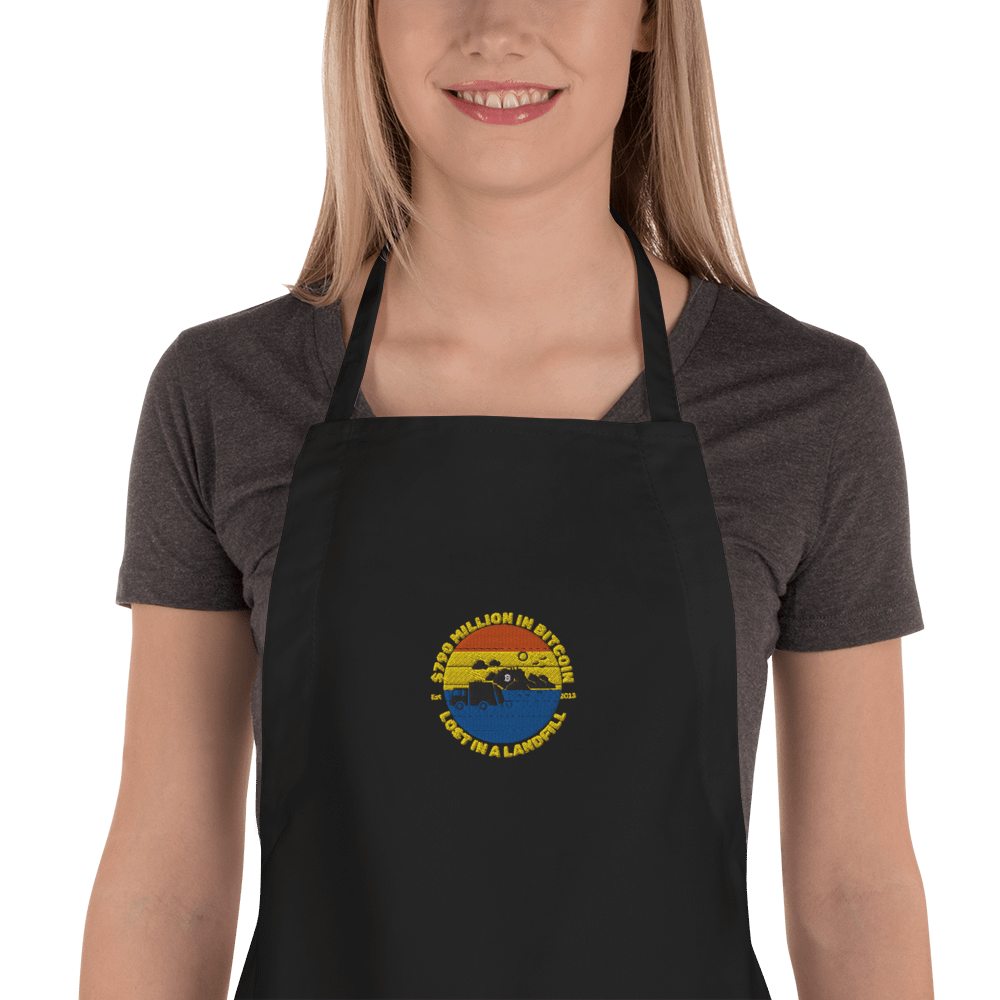 Bitcoin Trash Landfill Embroidered Apron product image (1)