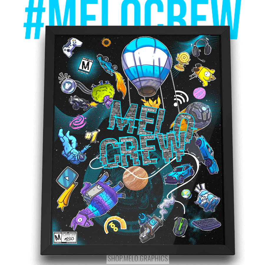 #MELOtober 2024 Personalized MELO CREW Chaos - Framed Poster | #MadeByMELO product image (2)
