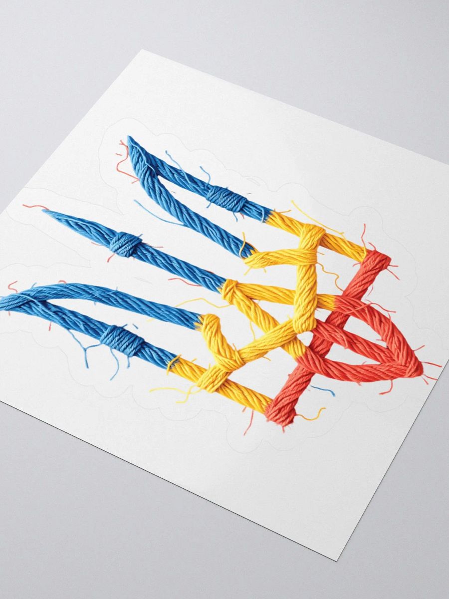 Vintage Support Ukraine Flag | Ukrainian Trident | Stand with Ukraine Kiss-Cut Stickers product image (8)