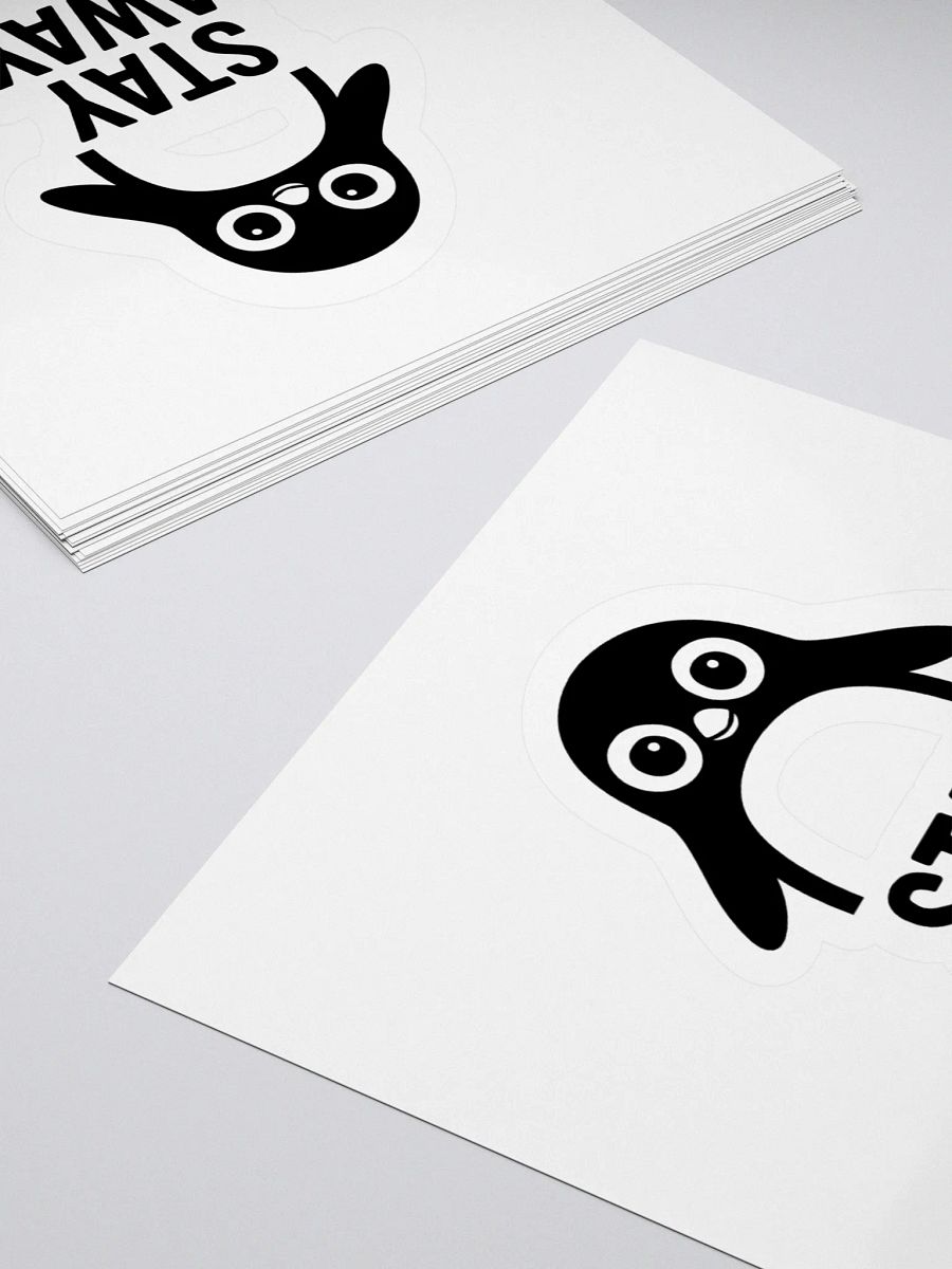 Quirky Penguin Stay Away Kiss Cut Stickers product image (11)