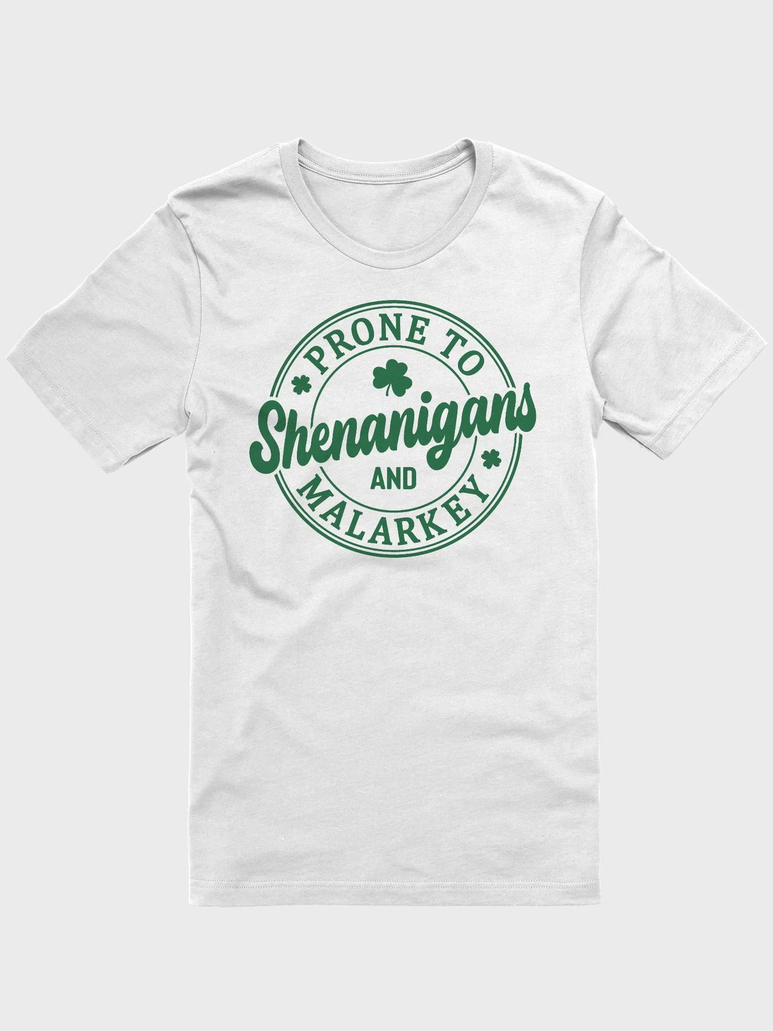Prone To Shenanigans And Malarky ☘️ Supersoft T-shirt with Vintage-Feel Print product image (3)