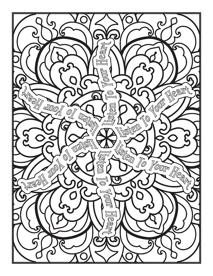 Art and Inspiration Positive Messages and Inspiration Coloring Book For Adults and Teens product image (2)