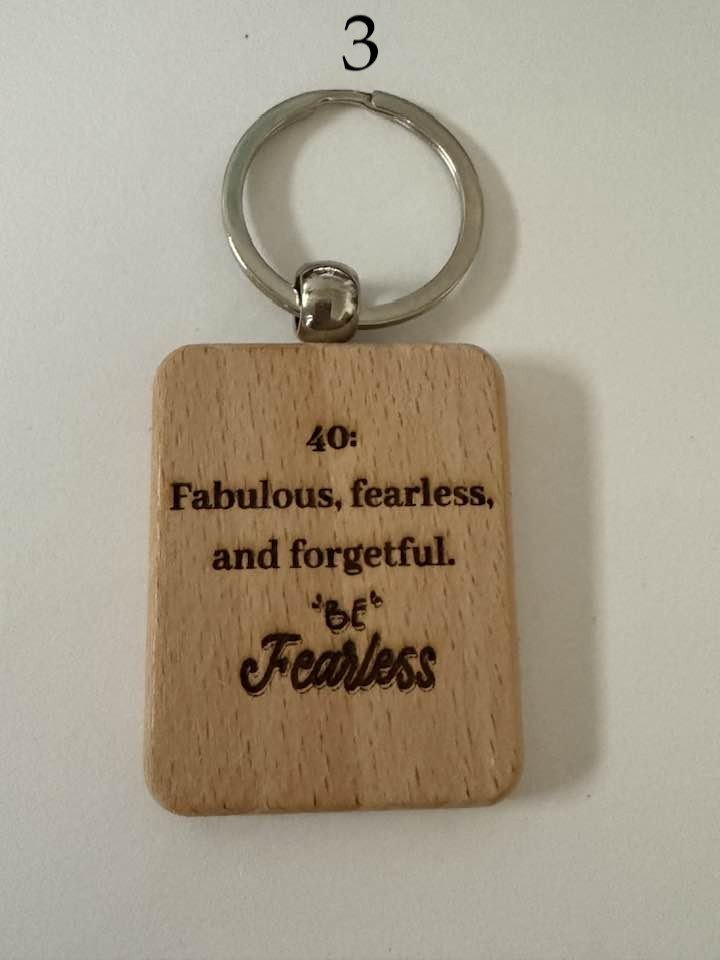 Milestone Birthday Wooden Engraved Keychains | Age 21–70 | Handmade Gift for Him or Her (3) product image (3)